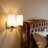 Eliante Modern Wall Lights Mild Steel & Glass Material Chrome & White Finish