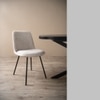 Scandinavian Hemi Dining Chair Matte Beige Finish