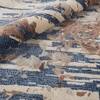 Ivory Blue Brown Abstract Wool Silk Hand Tufted Area Rug for Living Room Bedroom 5x8