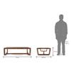 Botwin Rectangular Solid Wood Coffee Table In Teak Finish