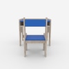 Topolino Toddler Activity Table & Chair in Oak and Blue