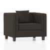 Windsor Premium 1 Seater Fabric Sofa in Stone Grey Velvet Colour