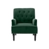 Velora Tufted Back Fabric Lounge Chair- Green