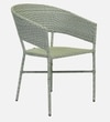 Geelong Wicker Table And Chair Set White And Black Finish