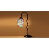 Multicolor Mosaic Glass Zig Zag Curvy Table lamp with Iron Base (EN11)