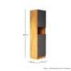 Hexa Red Wooden 2 Door Wardrobe with Hanging Space in Giant Wood and Slate Grey Colour