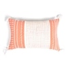 Coral Embroidered Lumbar Cushion Cover