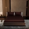 Stoa Paris 300TC UltrSatin King Bedsheet Set Satin King Hot Chocolate