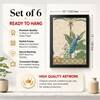 The Castle Decor Madhubani Pichwai Wall Art Set of 6 Design 3 10x13 Inch