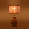 Devansh Bamboo Table Lamp With Wood Base -(7X13 Inches)-1