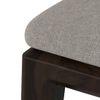 Taarkashi Solid Wood Dining Chair Set Of 2 In Ameican Walnut Finish With Gainsboro Grey Fabric Colour