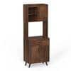 Serrenh Engineered Wood Kitchen Cabinet Rack In Brown Maple Finish