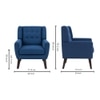 Azriah Boucle Fabric Accent Chair in Blue