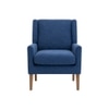 Leston Boucle Fabric Lounge Chair in Blue Colour