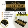Luxe Home 100% Natural Coir Doormat Welcome Print Design (71x45 cm)