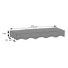 Ruki Solid Wood Wall Shelf Small Size in Toasted Walnut Finish