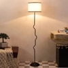Adelaide Multicolour Fabric Floor Lamp with Black Iron Base