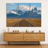 Truss Brown Blue Pieces Canvas Wall Prints Canvas Wall Prints Set of 3 Multicolor Matte
