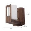 Eliante Wooden Wall Lights Wood & Glass Material Dark Brown & White Finish