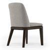Taarkashi Solid Wood Dining Chair Set Of 2 In Ameican Walnut Finish With Gainsboro Grey Fabric Colour