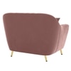 Rivo Velvet 1 Seater Sofa In Peach Color
