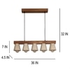 Hexa Brown Solid Wood Cluster Hanging Light