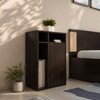 Chiyo Engineered Wood Bedside Table in Wenge Finish