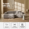 Sophisticated Wood Right Aligned 2-Seater With Upholstery Non Storage Sofa In Grey Colour