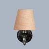 Devansh Metal Electric Wall Light in Antique Gold Colour with Beige Shade Count of 1 Light