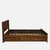 Mahira Hydraulic Solid Wood Bed King Size in Provincial Teak Finish