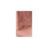 Rosslyn wood Dining Chair in Coral Pink Velvet Upholstery with TEAK FINISH
