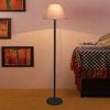 Jagger Grey Cotton Conical Designer Iron Floor Lamp for Home Decor