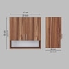 2 Doors Modular Wall Mounted Kitchen Cabinet With Organizer Shelf In Aisan Walnut Finish