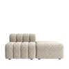 Chiccomfort Wood 2 Seater With Upholstery Non Storage Sofa In White Colour