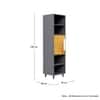 Hexa Engineered Wood Bookshelf Multipurpose Storage Rack in Slate Grey and Giant Wood Colour