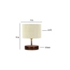 Tyler White Jute table lamp with brown wood base