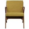 Zesta Solid Wood Accent Chair in Yellow Colour