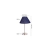 Rome Blue Natural Fiber Shade Table Lamp with Steel Steel Base