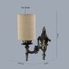 Devansh Metal Electric Wall Light in Antique Gold Colour with Beige Shade Count of 1 Light