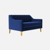 Fame  Velvet 2 Seater Sofa in Navy Blue Colour