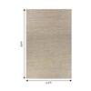 Jaipur Rugs Soft Diamond Wool And Viscose 6x9 Feet Savannah Green And Undyed White Dhurrie Carpet