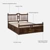 Nilaya Sheesham Wood Queen Size Bed in Provincial Teak Finish with Box Storage