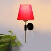Devansh Metal Electric Wall Light in Black Colour with Red Shade Count of 1 Light