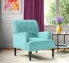 Velora Tufted Back Fabric Lounge Chair in Sea Green