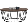 Scandinavian Flux Round Coffee Table Brown Matte Finish