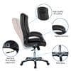 Pleash High Back Executive Chair in Black Colour