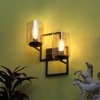 Eliante Modern Wall Lights Mild Steel & Glass Material Brown & Champaign Finish