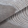 Handmade Wool Silk Shaped Rug Abstract Contour Taupe 8 x 10 Feet Carpet