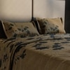 Stoa Paris Super King Size 100% Cotton Bedsheet with 2 Pillow Covers  Size Brown Green