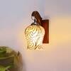 Devansh Solid Wood Electric Wall Light in Brown Colour with Multi Shade Count of 1 Light